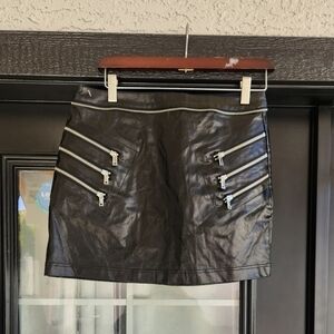 Poster Girl Black‎ faux leather mini skirt